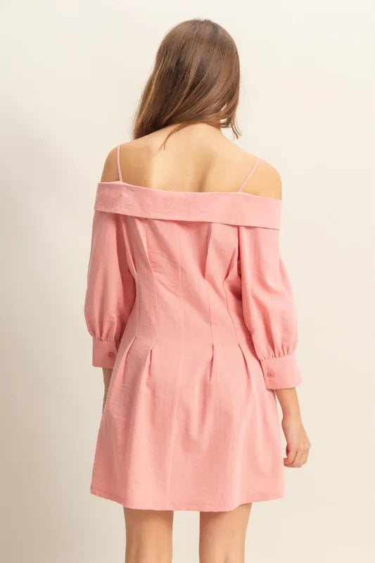 Image of HYFVE Button Down Spaghetti Strap Mini Dress with Pockets | Queeble.shop