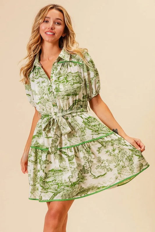 Image of BiBi Woven Printed Tiered Dress | Queeble.shop