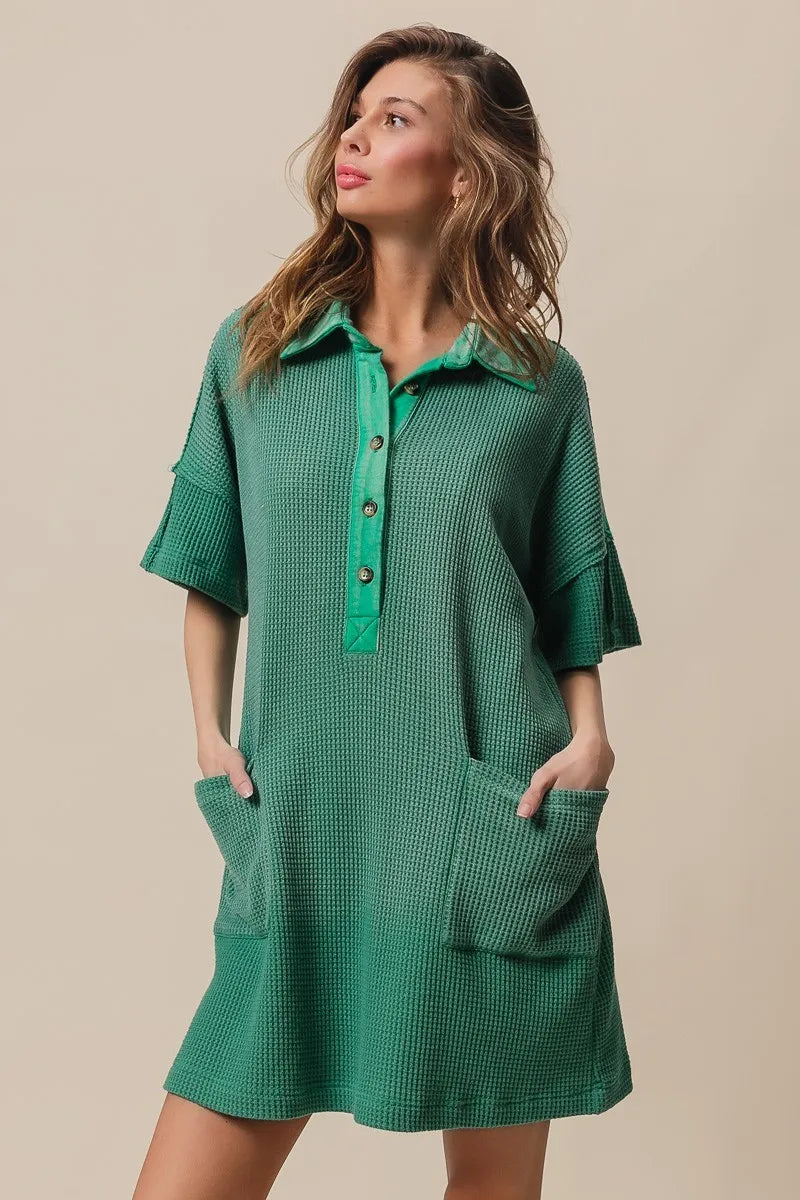 Image of BiBi Dip Dye Mineral Washed Knit Dress | Queeble.shop