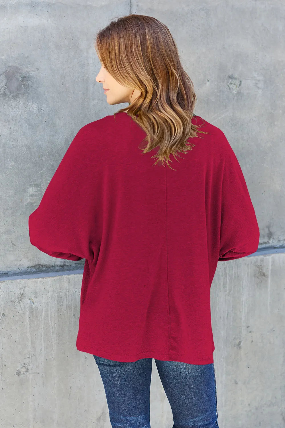 Image of Double Take Full Size Round Neck Long Sleeve T-Shirt | Queeble.shop