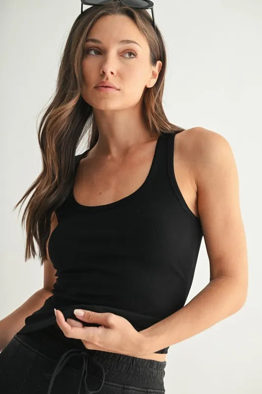 Image of MONO B Slim Fit Scoop Neck Tank | Queeble.shop