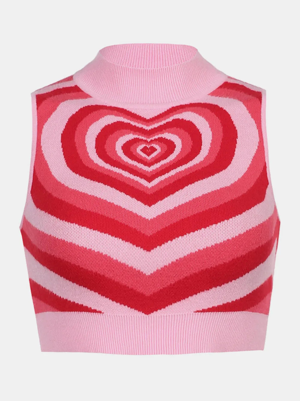 Image of Heart Mock Neck Sweater Vest | Queeble.shop