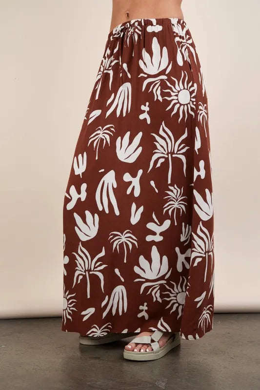 Image of VERY J Printed Resort Midi Skirt | Queeble.shop