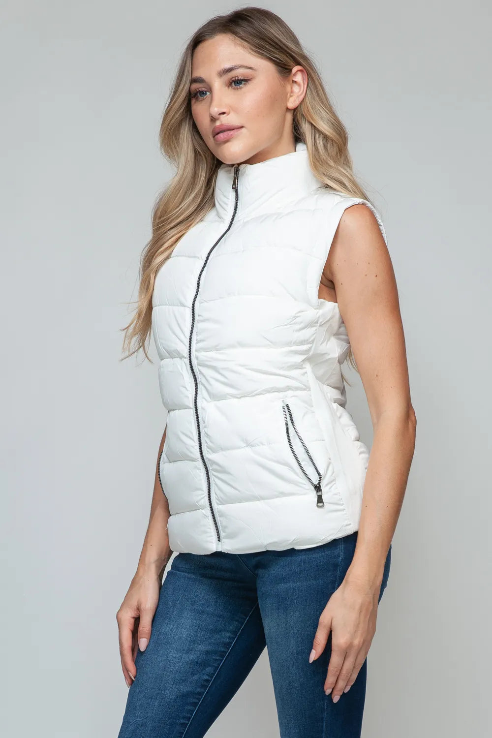 Image of Snobbish Zip Up Turtleneck Vest with Pockets | Queeble.shop