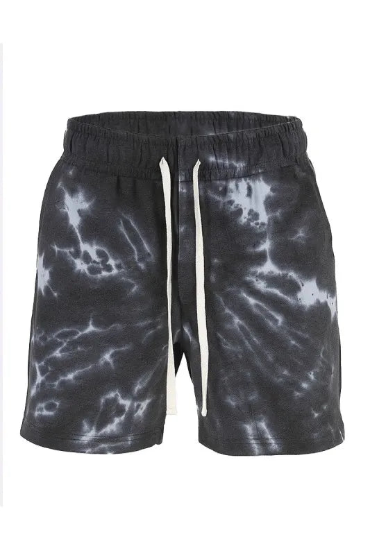 Image of WEIV Men's Full Size Cyclone Pinwheel Tie-dyed Sweat Shorts Plus Size | Queeble.shop