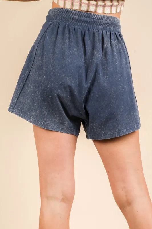 Image of VERY J Mineral Washed Comfy Baggy Shorts | Queeble.shop