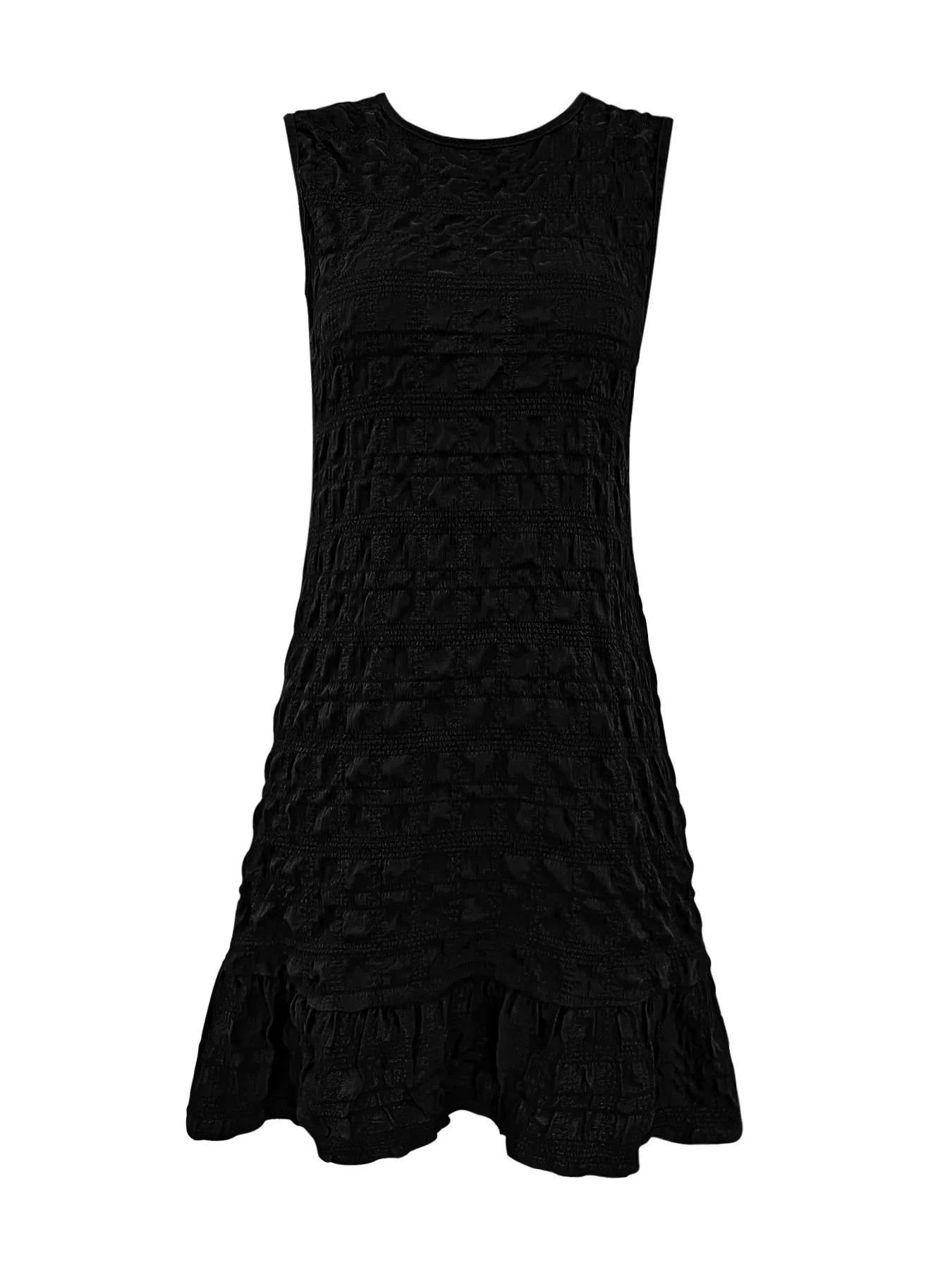 Image of Ruffled Hem Sleeveless Mini Dress | Queeble.shop