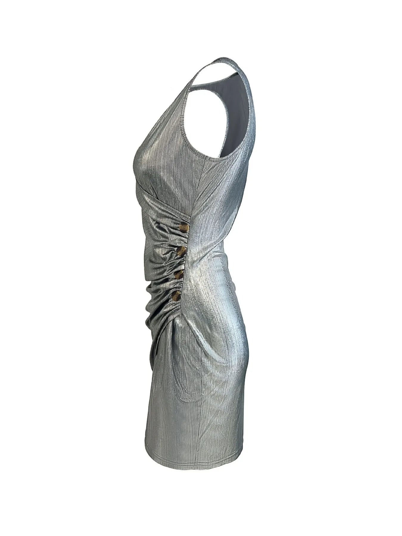 Image of Surplice Sleeveless Bodycon Mini Dress | Queeble.shop