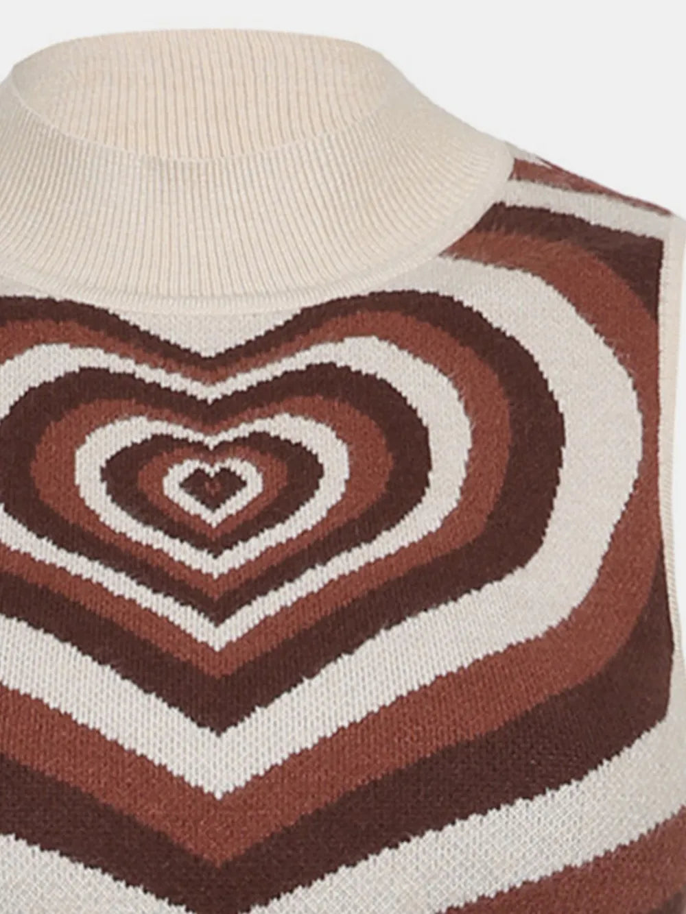 Image of Heart Mock Neck Sweater Vest | Queeble.shop