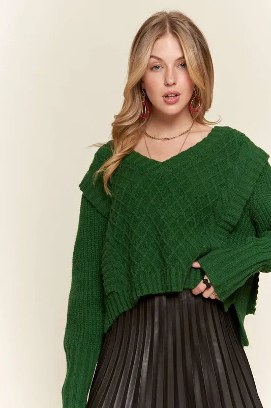 Image of ADORA Ruffle Detail Adorable Sweater | Queeble.shop