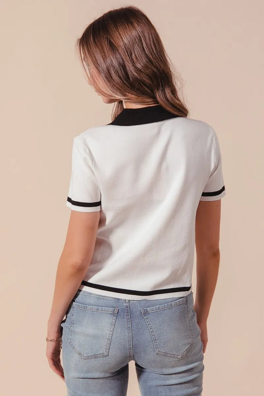 Image of SO ME Button Down Knitted Sweater Shirt Top | Queeble.shop