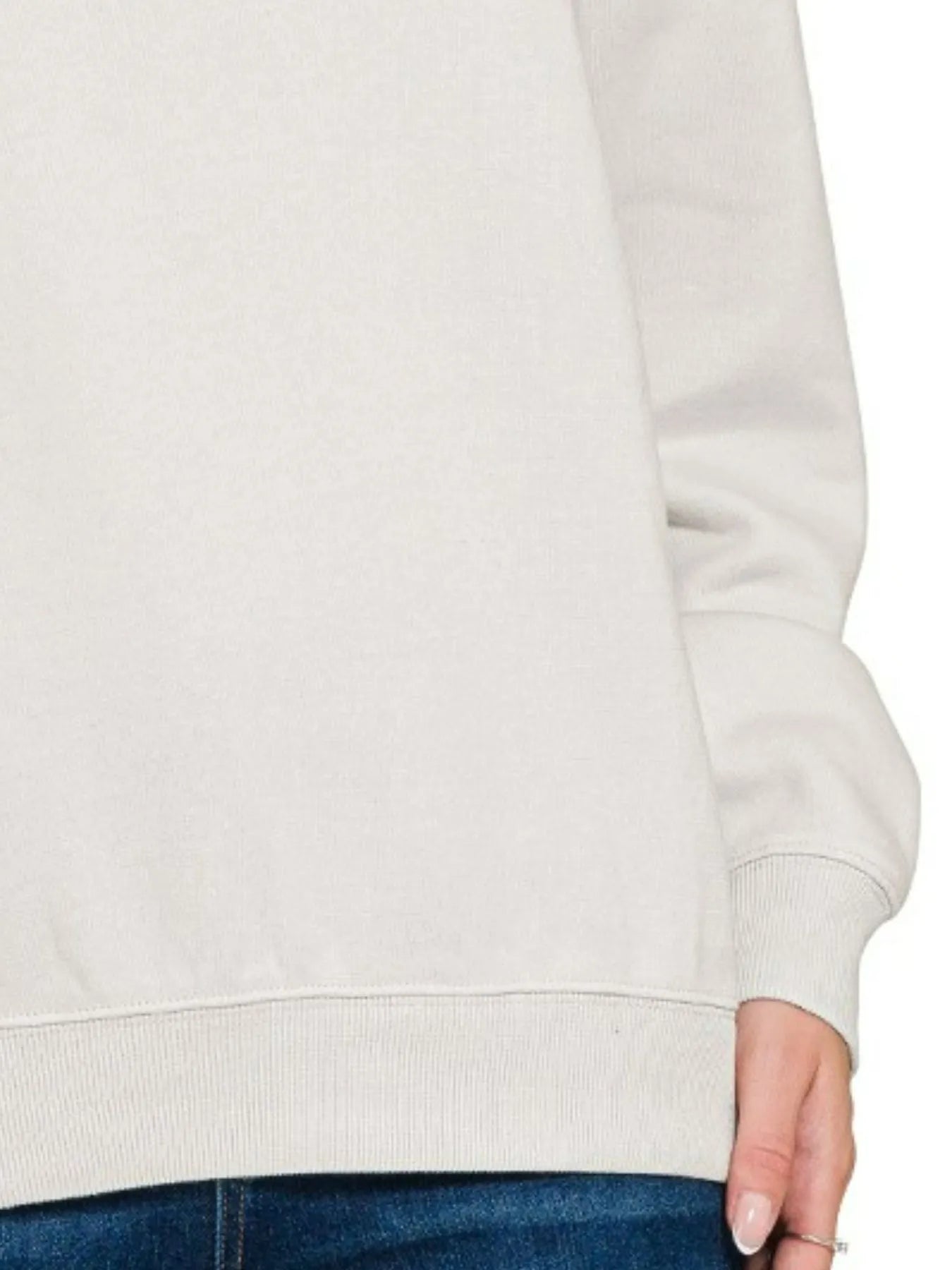 Image of Zenana Fleece Crewneck Long Sleeve Sweatshirt | Queeble.shop