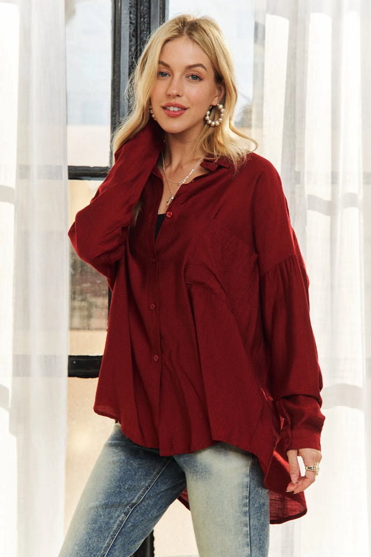 Image of ADORA Button Down Linen Shirt | Queeble.shop