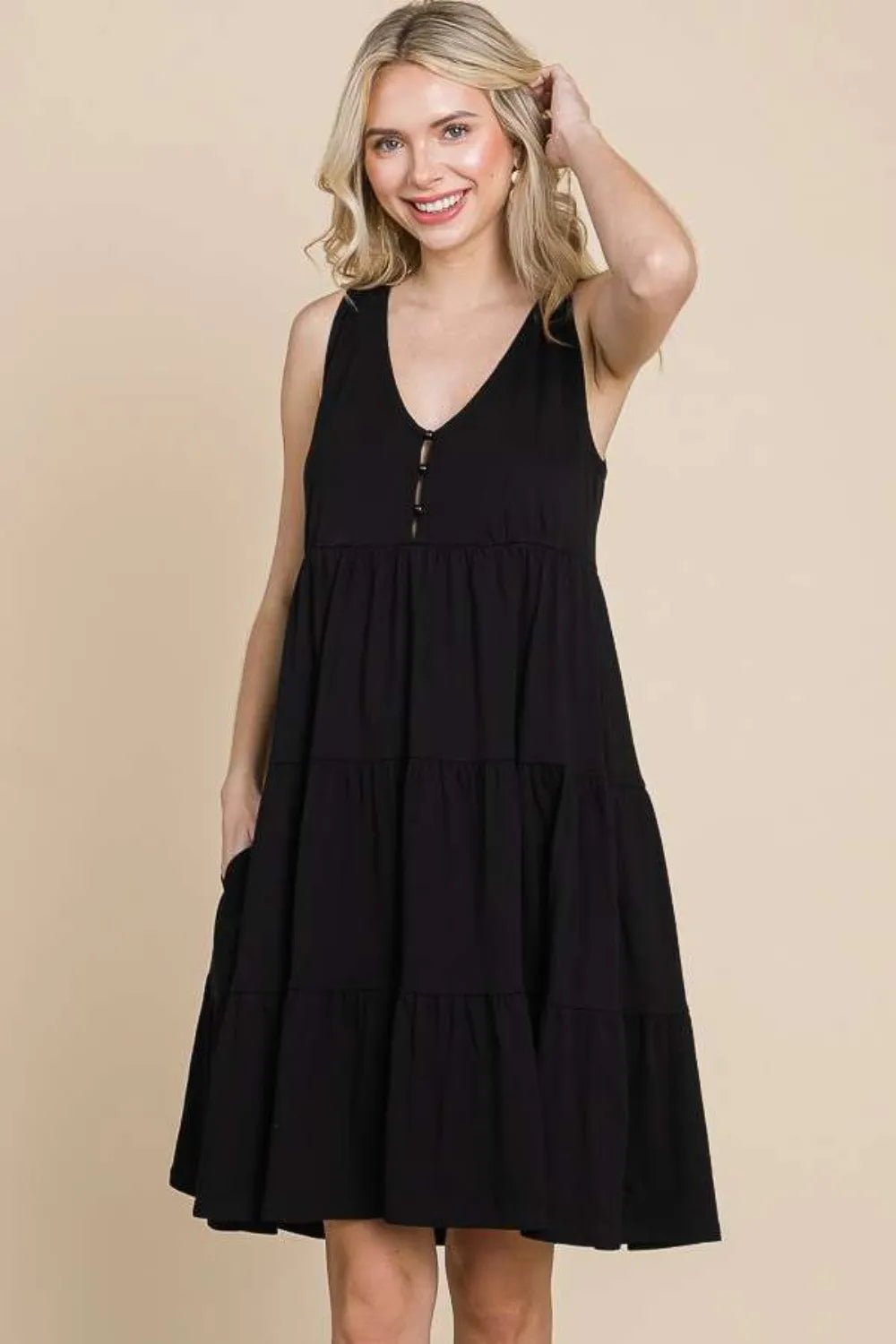 Image of Culture Code Racerback Tiered Tank Dress | Queeble.shop