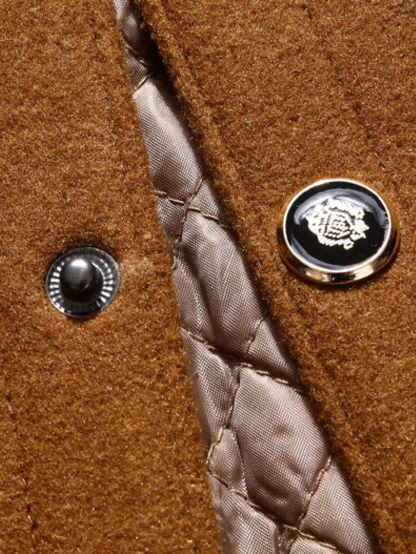 Image of Men's Plus Size Quilted Inner Long Sleeve Coat | Queeble.shop