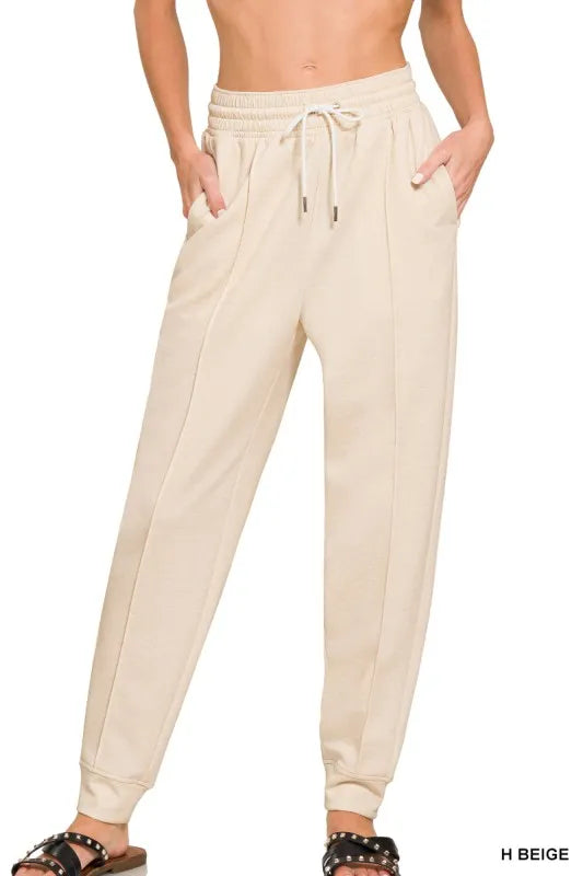 Image of Zenana Drawstring Scuba Sweatpants with Pockets | Queeble.shop