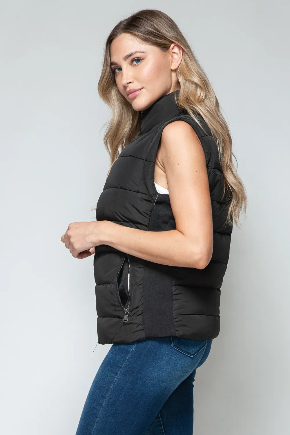 Image of Snobbish Zip Up Turtleneck Vest with Pockets | Queeble.shop