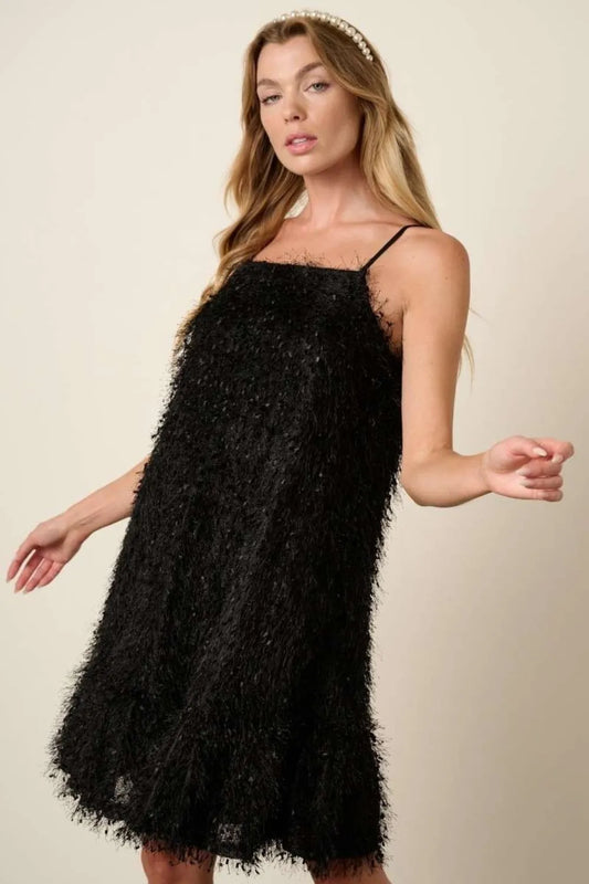 Image of Mittoshop Feather Ruffle Hem Mini Cami Dress | Queeble.shop