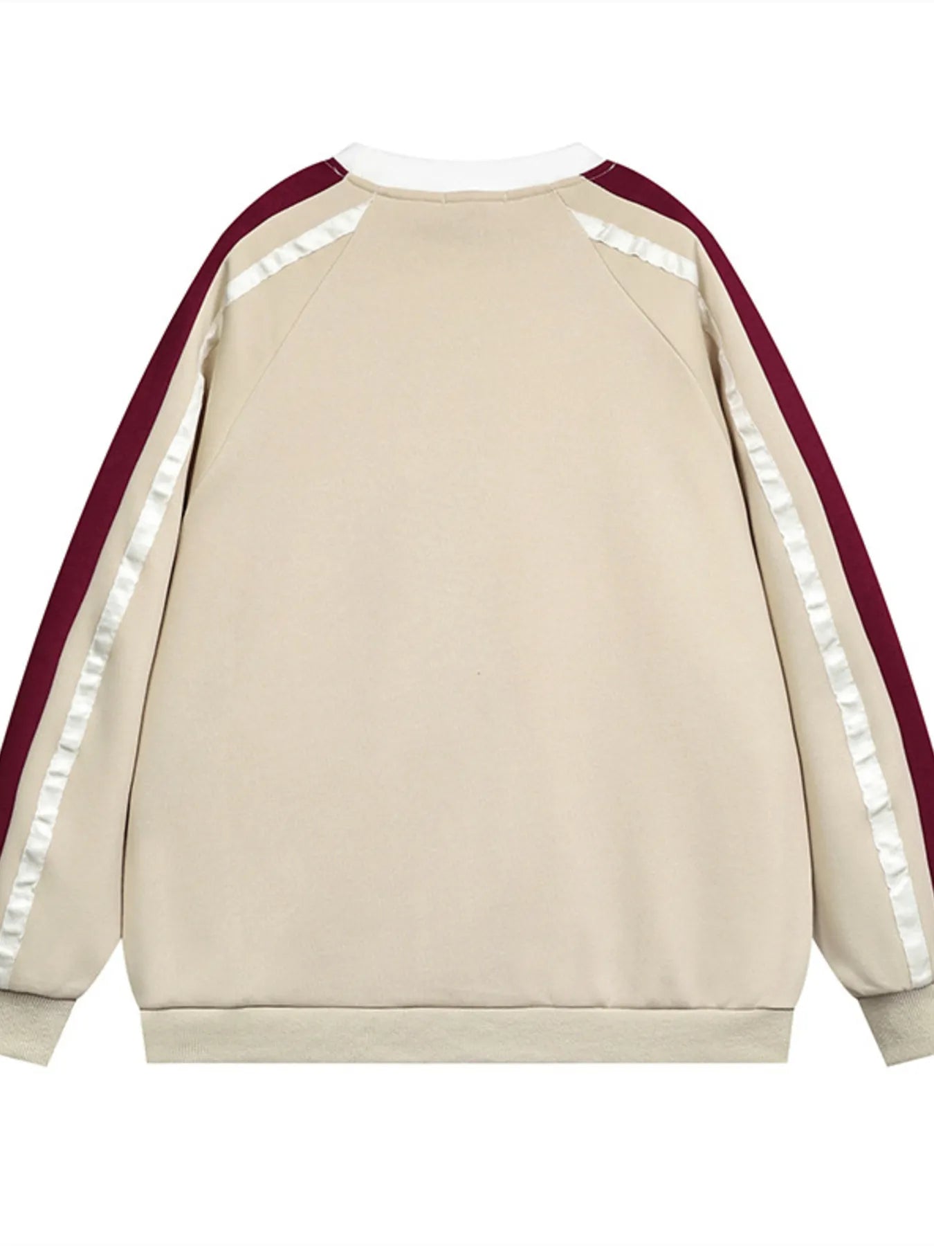 Image of Men's Letter Striped Raglan Sleeve Sweatshirt | Queeble.shop