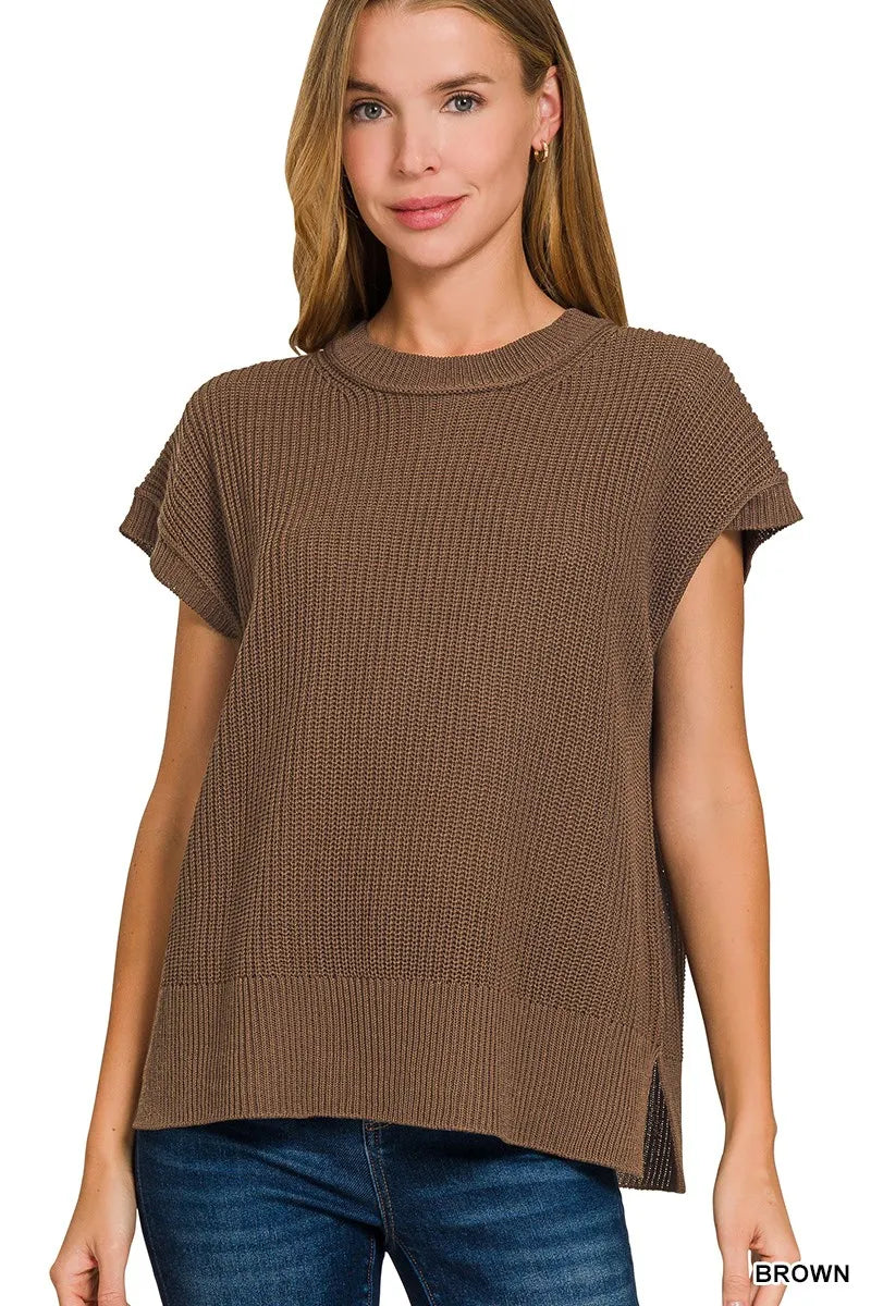 Image of Zenana Oversized Crew Neck Sweater | Queeble.shop