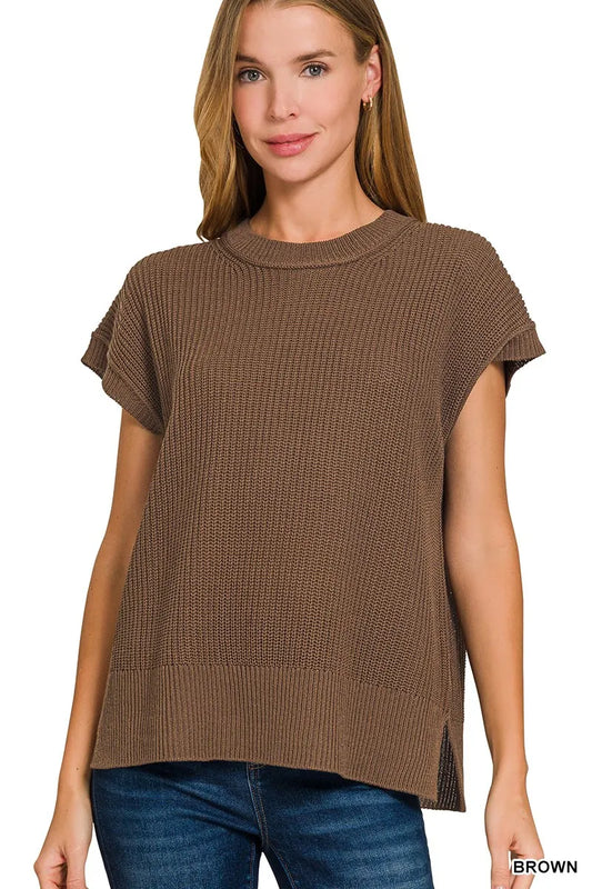 Image of Zenana Oversized Crew Neck Sweater | Queeble.shop