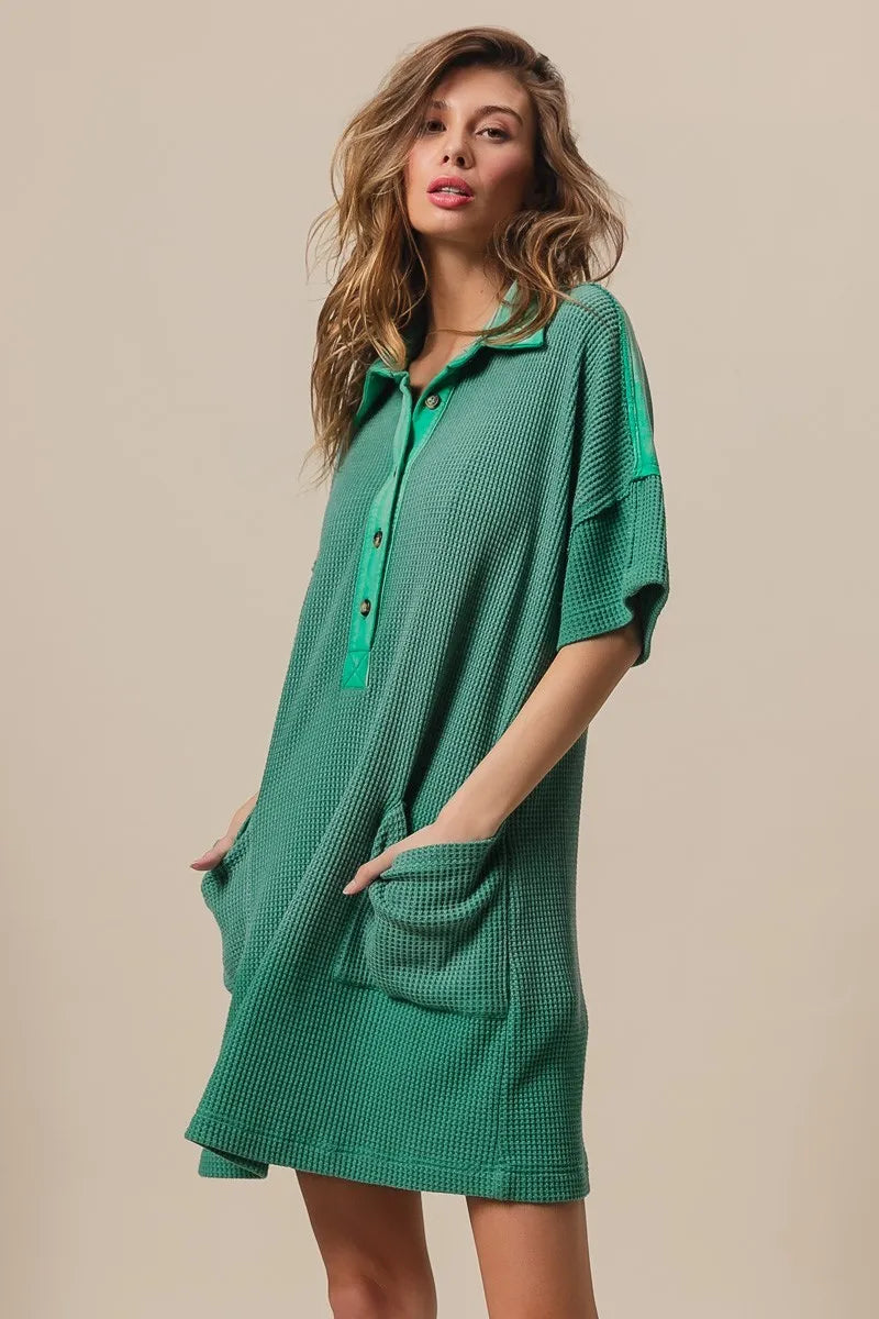Image of BiBi Dip Dye Mineral Washed Knit Dress | Queeble.shop