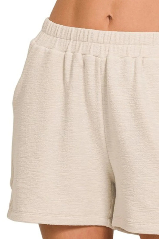 Image of Zenana Cotton Slub Short Pants | Queeble.shop