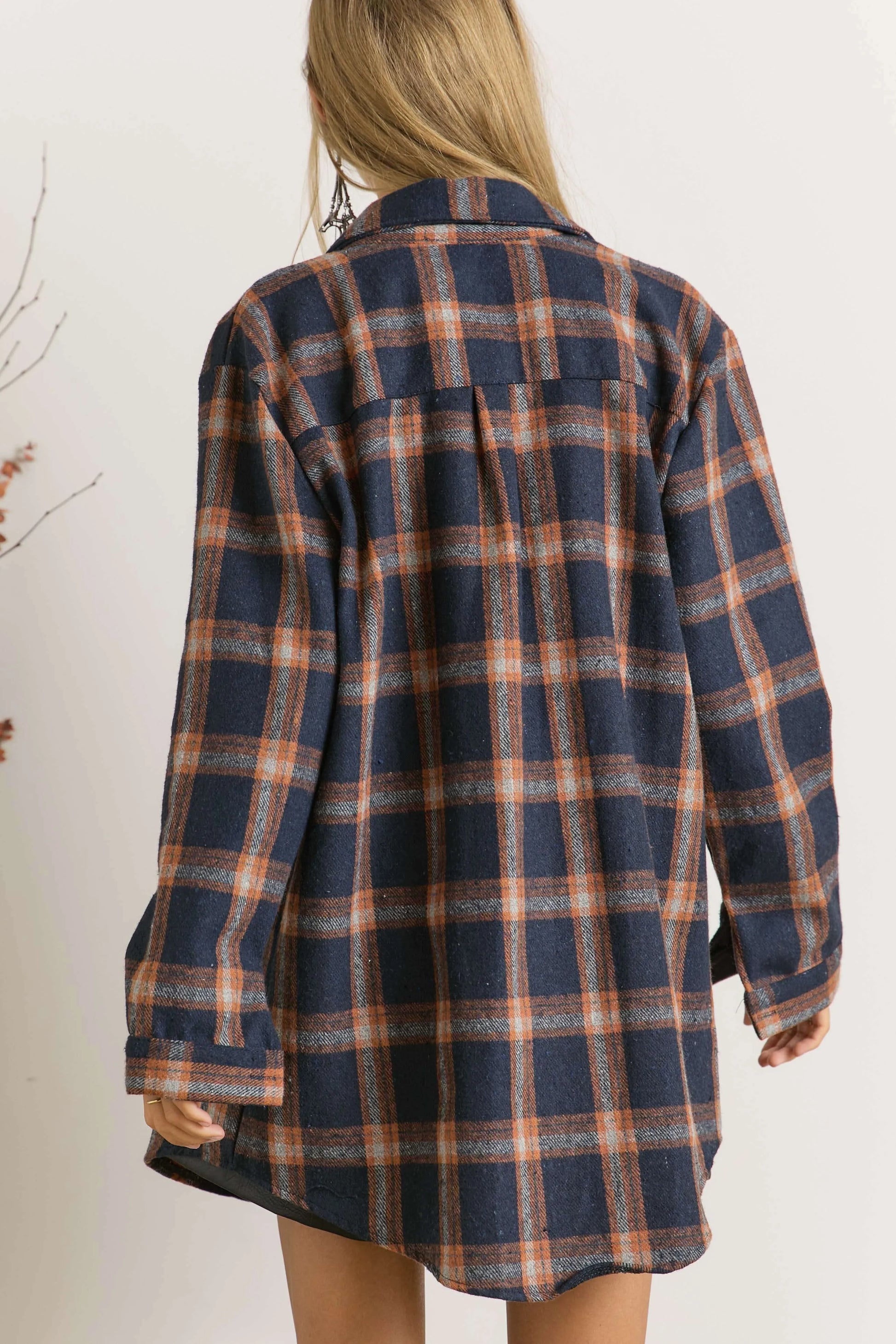 Image of ADORA Full Size Button Down Flannel Shirt Plus Size | Queeble.shop
