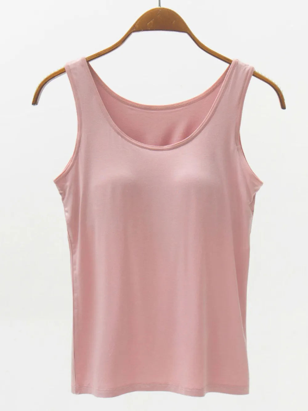 Image of Full Size Wide Strap Modal Tank with Bra | Queeble.shop