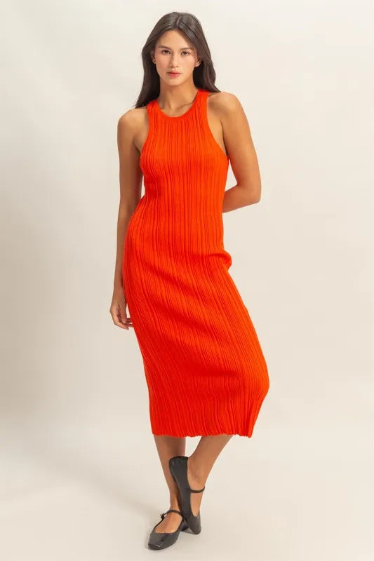 Image of HYFVE Round Neck Bodycon Ribbed Knit Dress | Queeble.shop