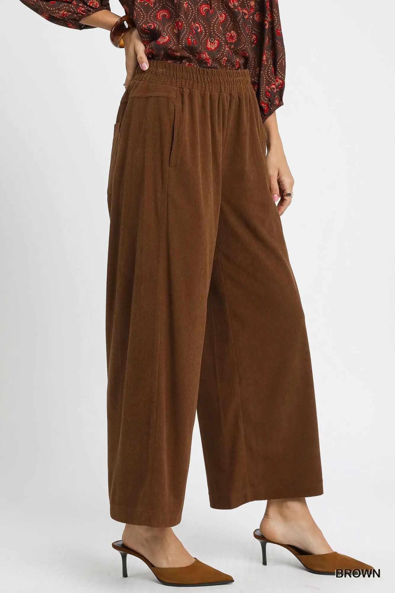 Image of Umgee Wide-Leg Corduroy Pants | Queeble.shop