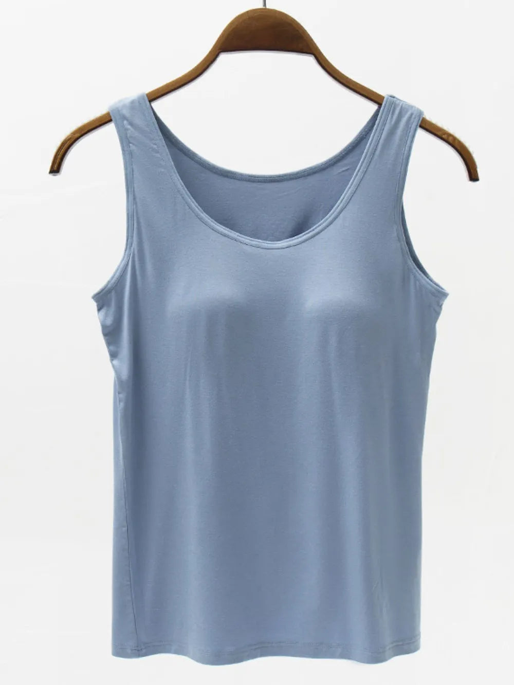 Image of Full Size Wide Strap Modal Tank with Bra | Queeble.shop