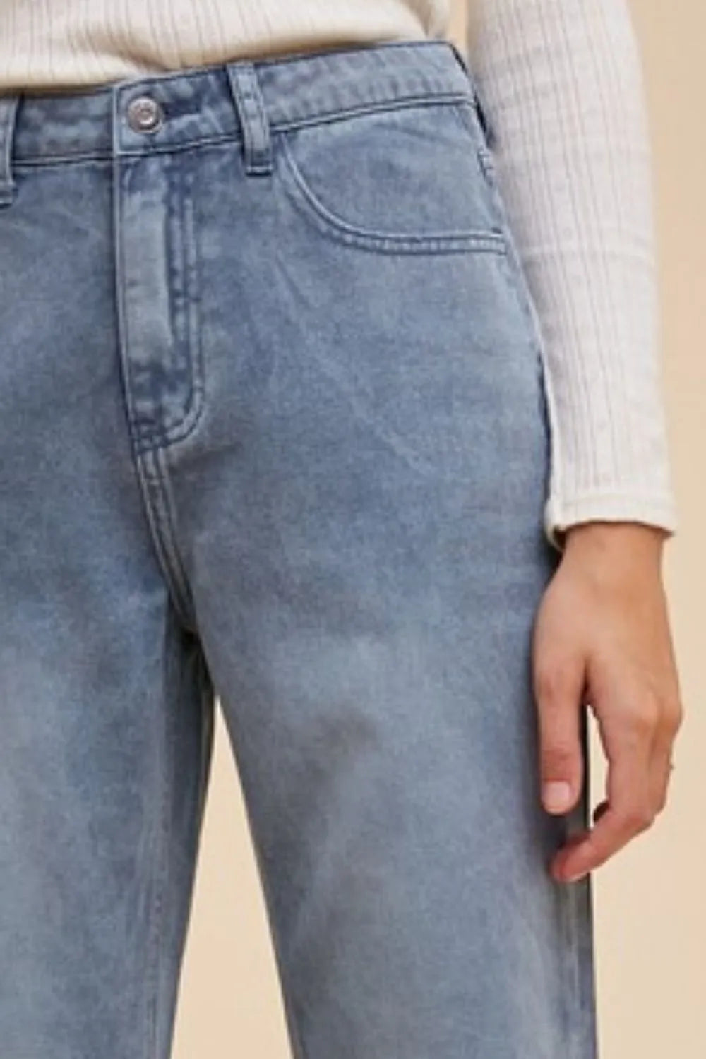 Image of Annie Wear Distressed Raw Hem Jeans | Queeble.shop
