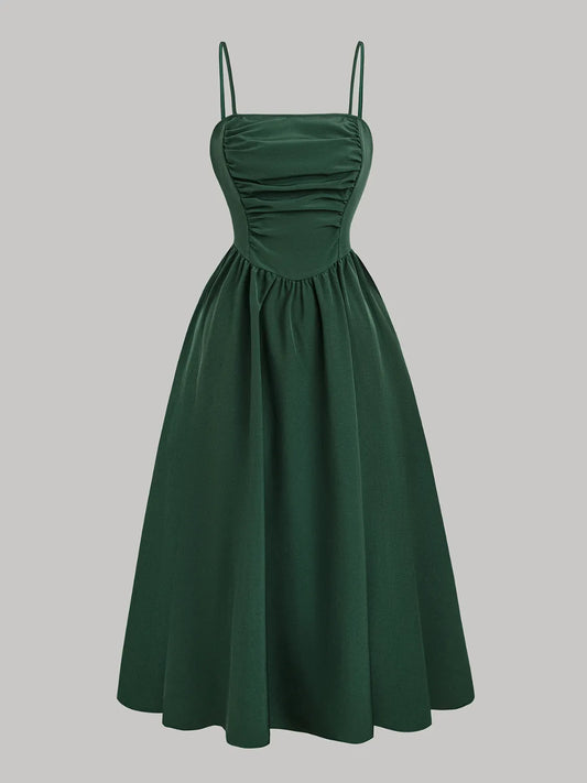 Image of Smocked Square Neck Cami Dress | Queeble.shop