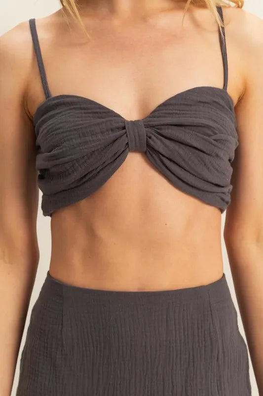 Image of HYFVE Ruched Bra Top and Mini Skirt Set | Queeble.shop