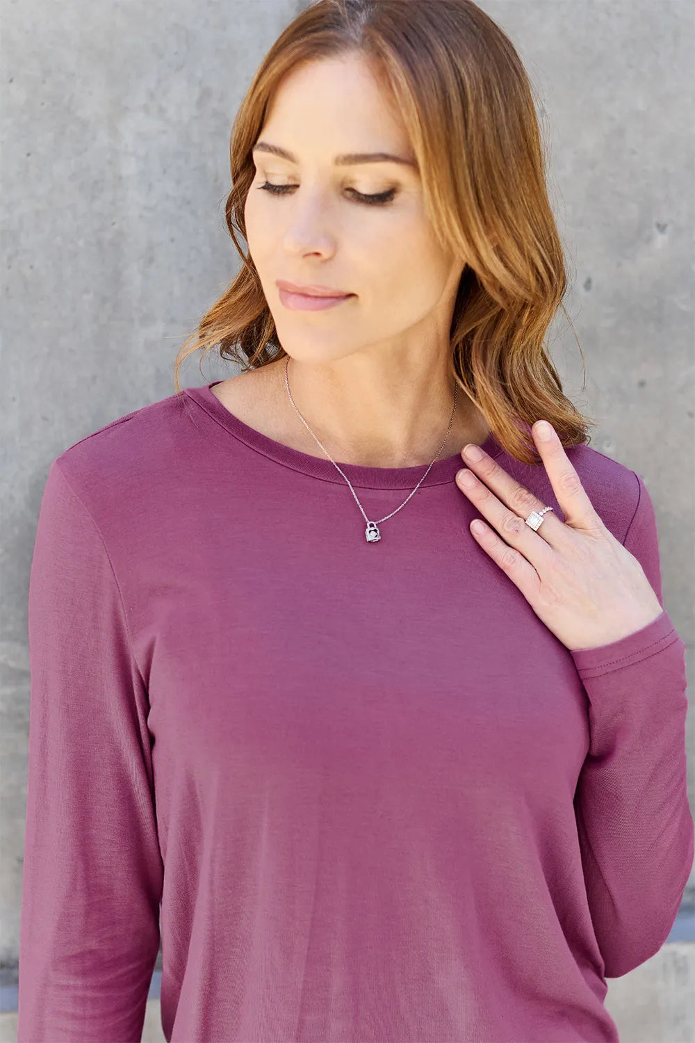 Image of Basic Bae Full Size Round Neck Long Sleeve Top | Queeble.shop