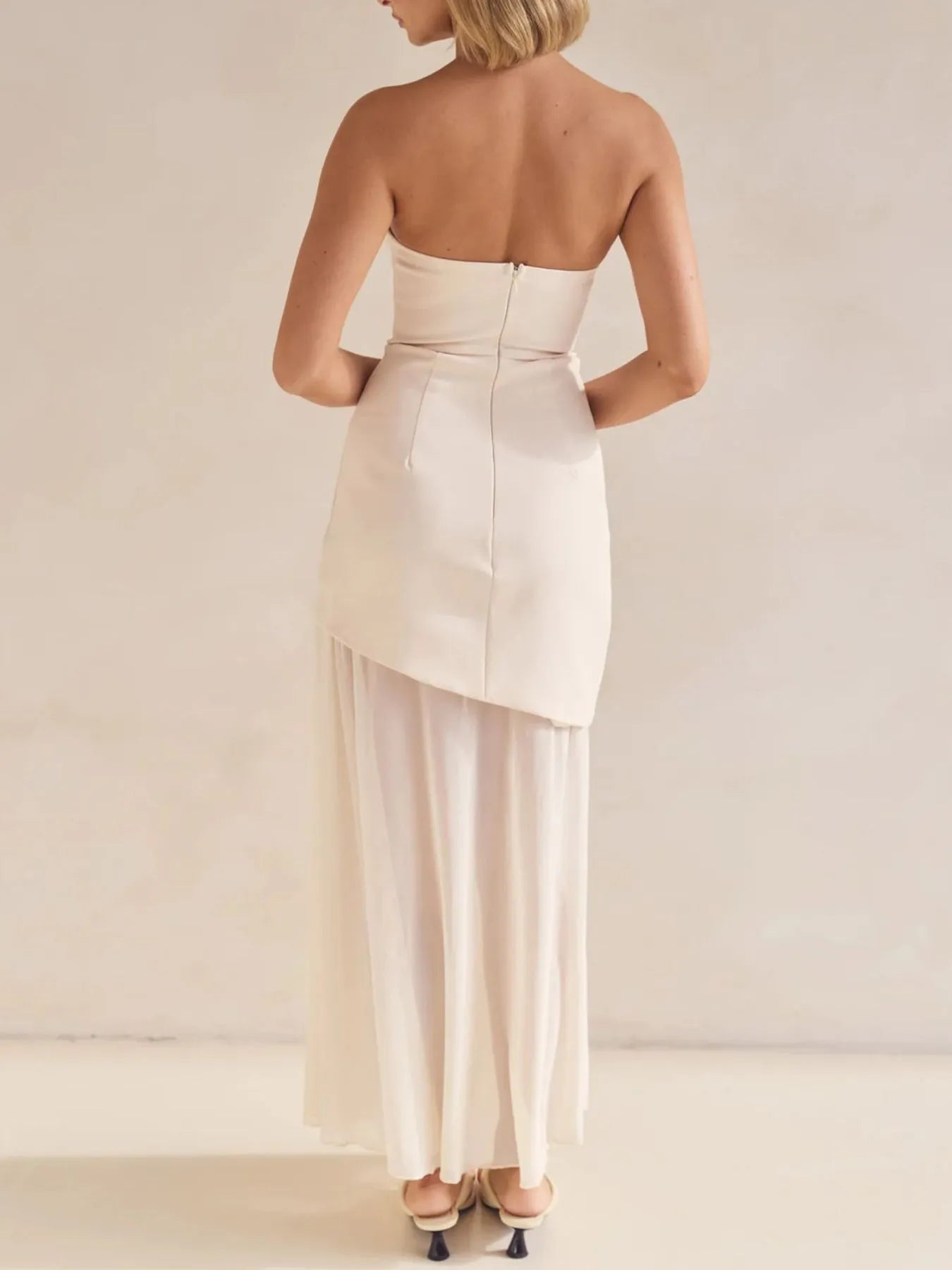 Image of Layered Slit Tube Maxi Dress | Queeble.shop