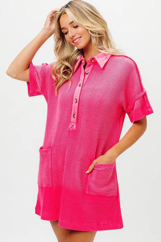 Image of BiBi Dip Dye Mineral Washed Knit Dress | Queeble.shop