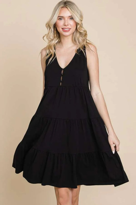 Image of Culture Code Racerback Tiered Tank Dress | Queeble.shop