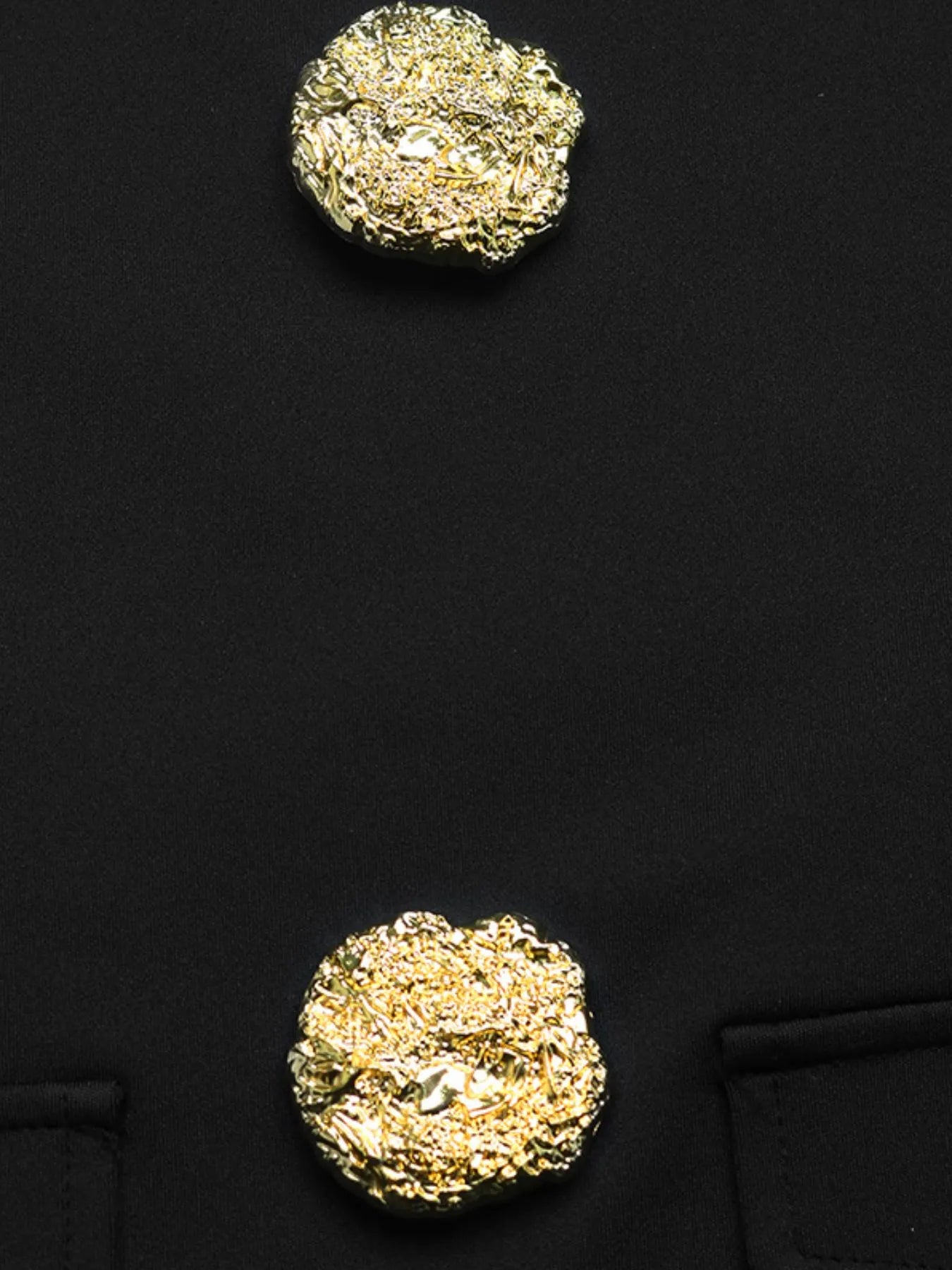 Image of Decorative Button Mock Neck Long Sleeve Mini Dress | Queeble.shop