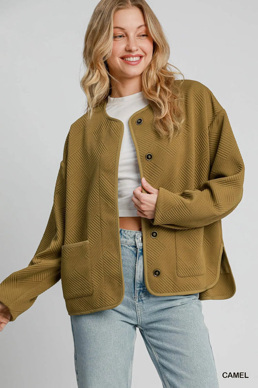 Image of Umgee Textured Jacquard Jacket | Queeble.shop