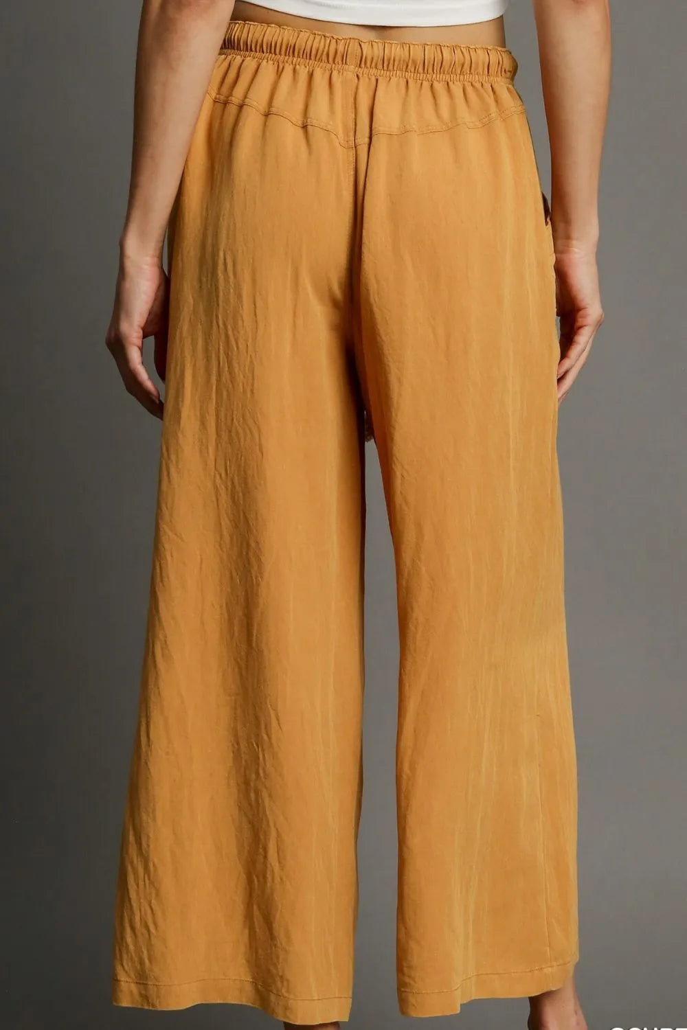 Image of Umgee Full Size Rope Drawstring Wide Leg Pants Plus Size | Queeble.shop
