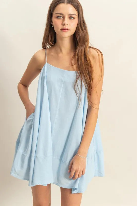 Image of HYFVE A-Line Flowy Mini Cami Dress with Pockets | Queeble.shop