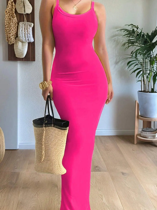 Image of Scoop Neck Maxi Cami Dress | Queeble.shop