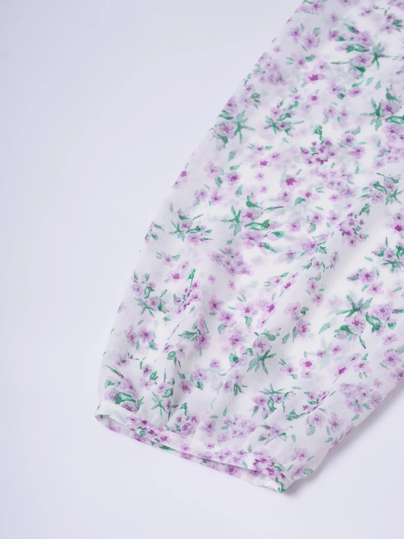 Image of Printed Round Neck Long Sleeve Midi Dress | Queeble.shop
