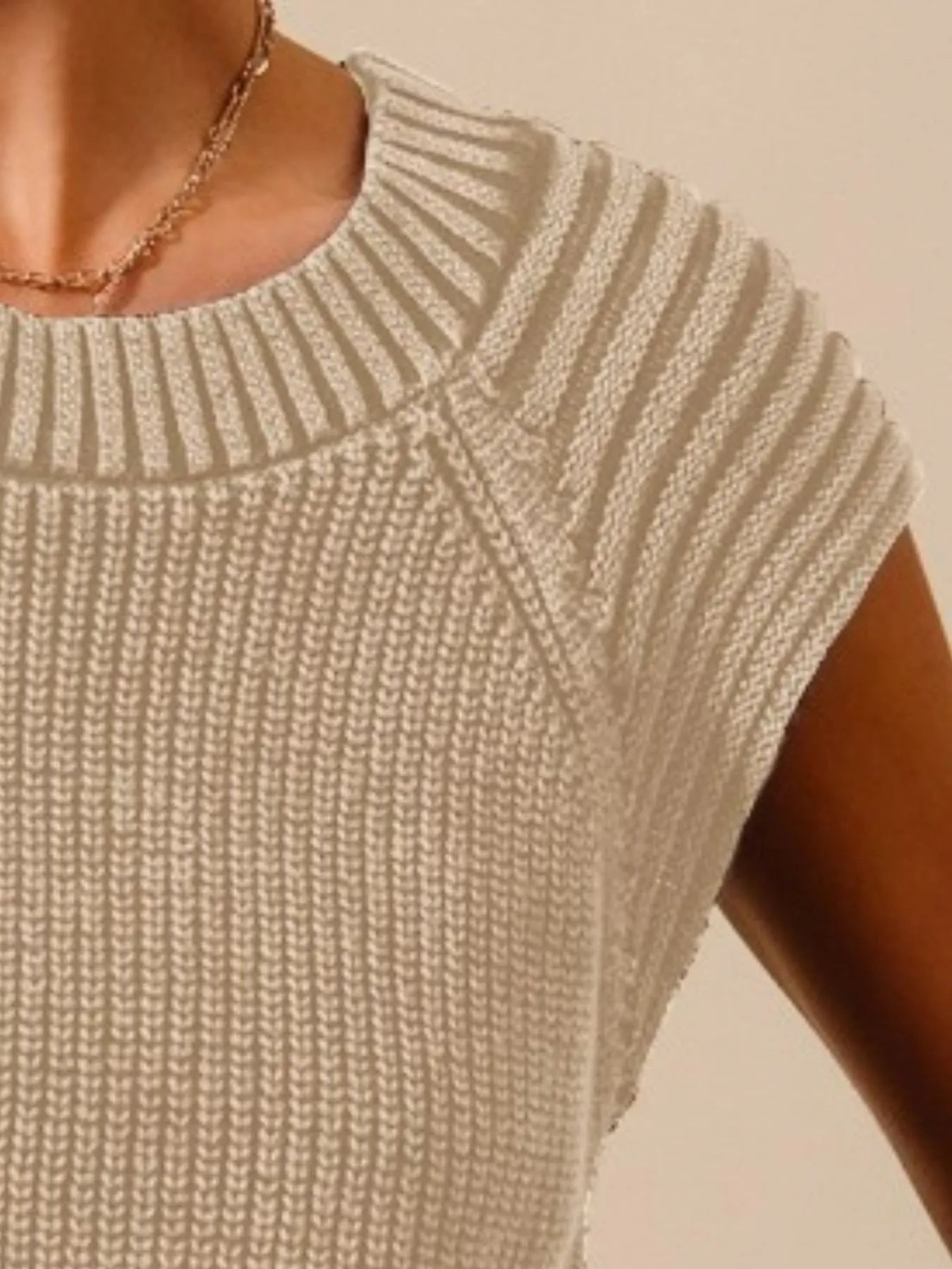 Image of SO ME Mineral Washed Raglan Sleeveless Sweater Top | Queeble.shop