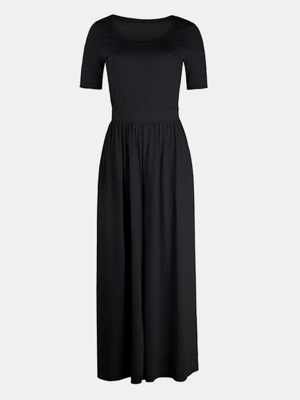 Image of Scoop Neck Short Sleeve Jumpsuit | Queeble.shop
