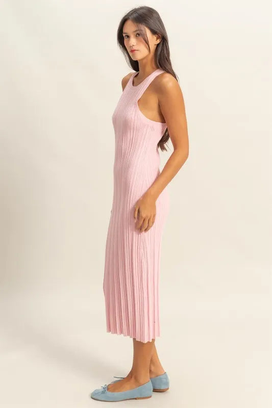 Image of HYFVE Round Neck Bodycon Ribbed Knit Dress | Queeble.shop