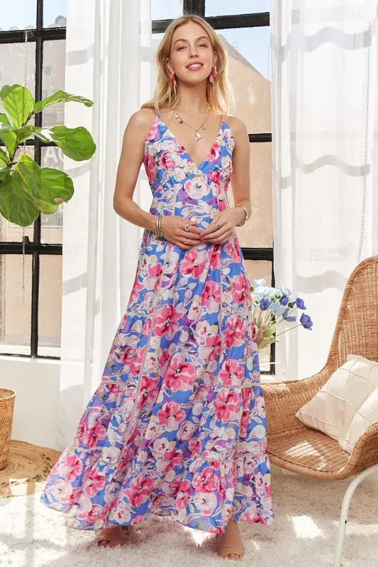 Image of ADORA Bow Back Floral Cami Dress | Queeble.shop