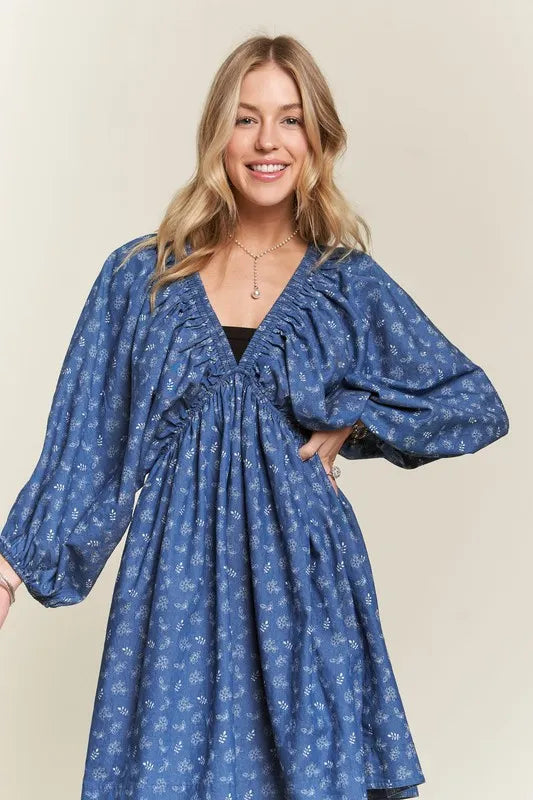 Image of ADORA Batwing Sleeves Floral Dress | Queeble.shop